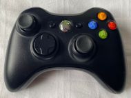 Xbox 360 Controller - Black - Wireless - Genuine - REFURBISHED Condition